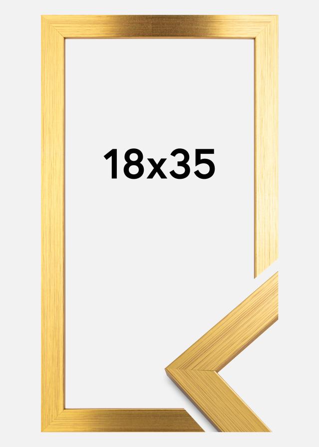 Marco Gold Wood Vidrio acrílico 18x35 cm