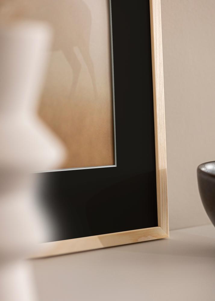 Marco Galant Pino 30x30 cm - Paspartú Negro 8x8 inches