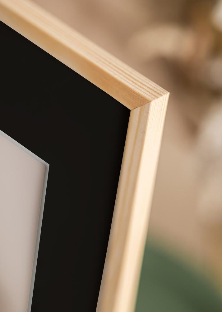 Marco Galant Pino 30x30 cm - Paspartú Negro 8x8 inches