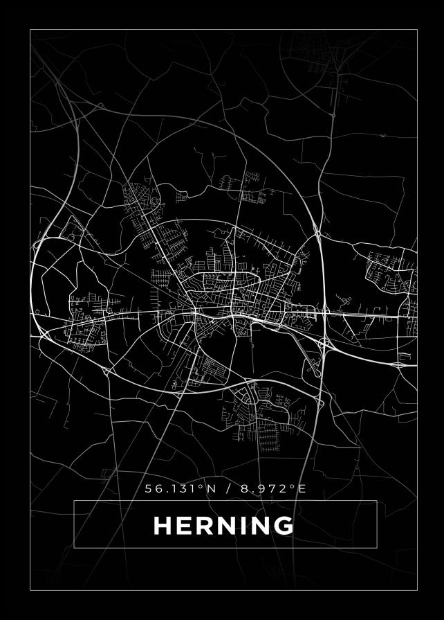 Mapa - Herning - Cartel Negro