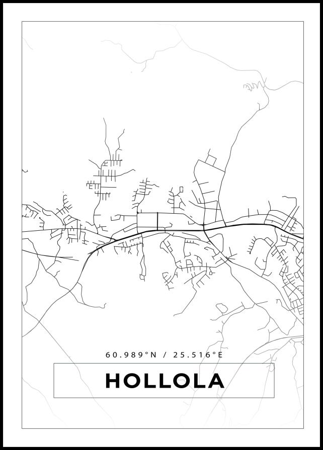 Mapa - Hollola - Cartel Blanco