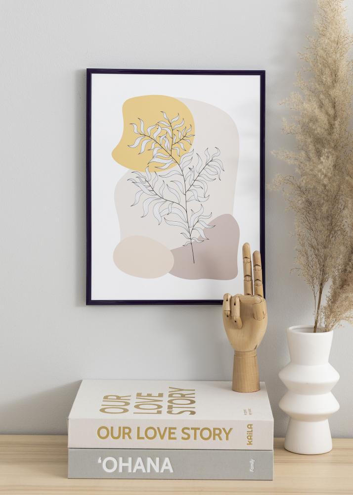 Marco New Lifestyle Lila oscuro 70x100 cm - Paspartú Negro 24x36 inches