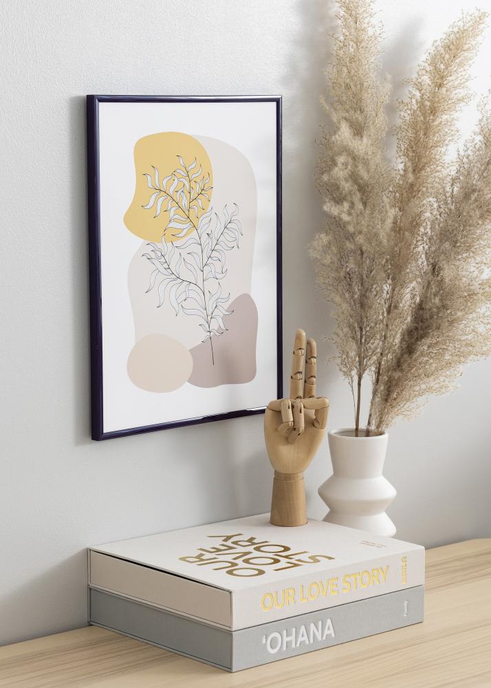 Marco New Lifestyle Lila oscuro 70x100 cm - Paspartú Negro 24x36 inches