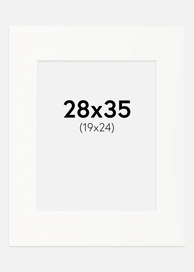 Paspartú Offwhite (Borde interior blanco) 28x35 cm (19x24)