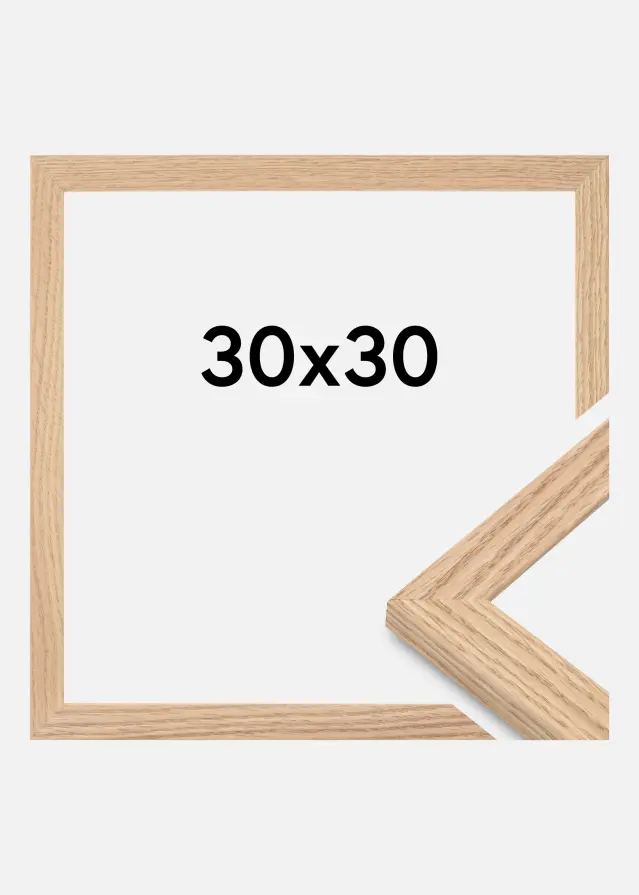 Marco Tidlös Vidrio acrílico Roble macizo 30x30 cm