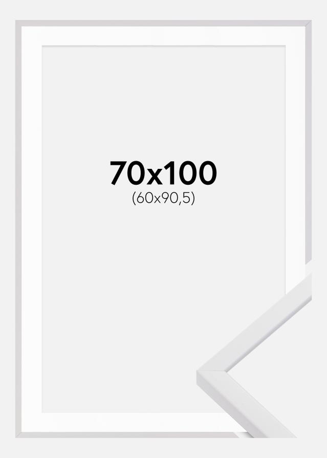 Marco E-Line Wide Blanco 70x100 cm - Paspartú Blanco 61x91,5 cm