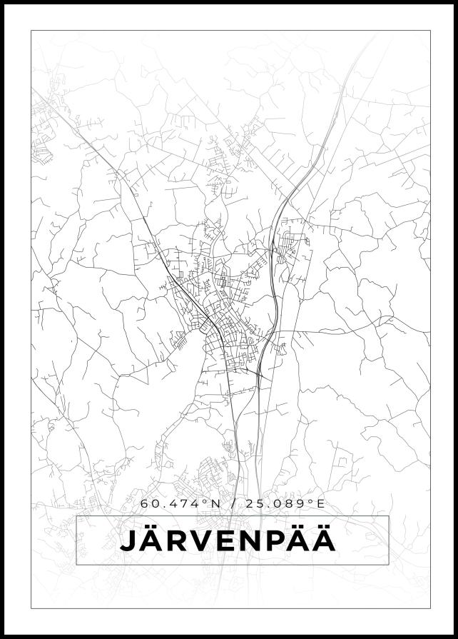 Mapa - Järvenpää - Cartel blanco