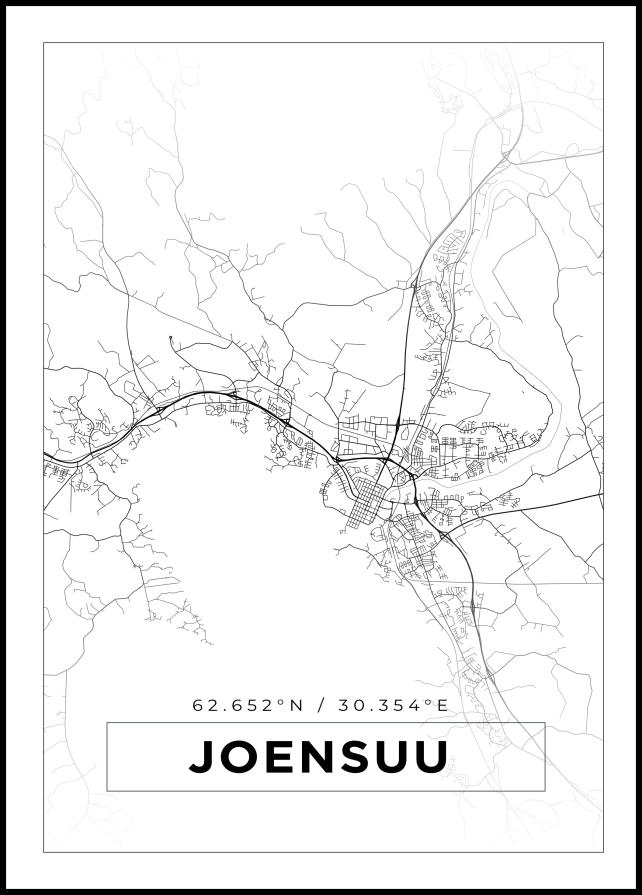 Mapa - Joensuu - Cartel Blanco
