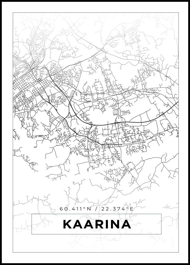 Mapa - Kaarina - Cartel Blanco