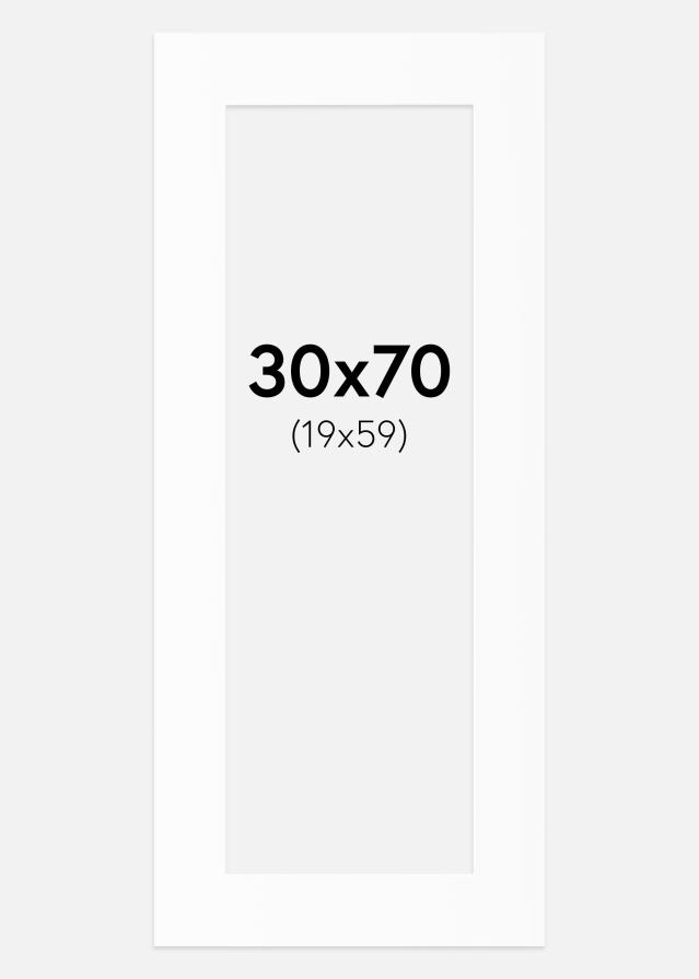 Paspartú Canson Blanco (Borde interior blanco) 30x70 cm (19x59)