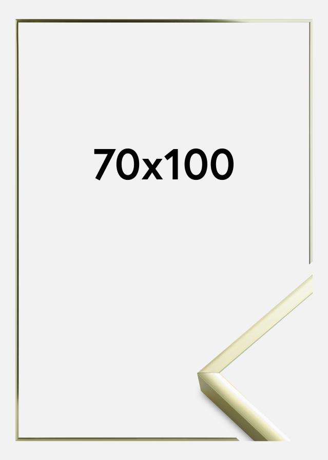 Marco Póster Frame Aluminum Vidrio acrílico Gold 70x100 cm