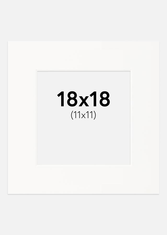 Paspartú Offwhite (Borde interior blanco) 18x18 cm (11x11)