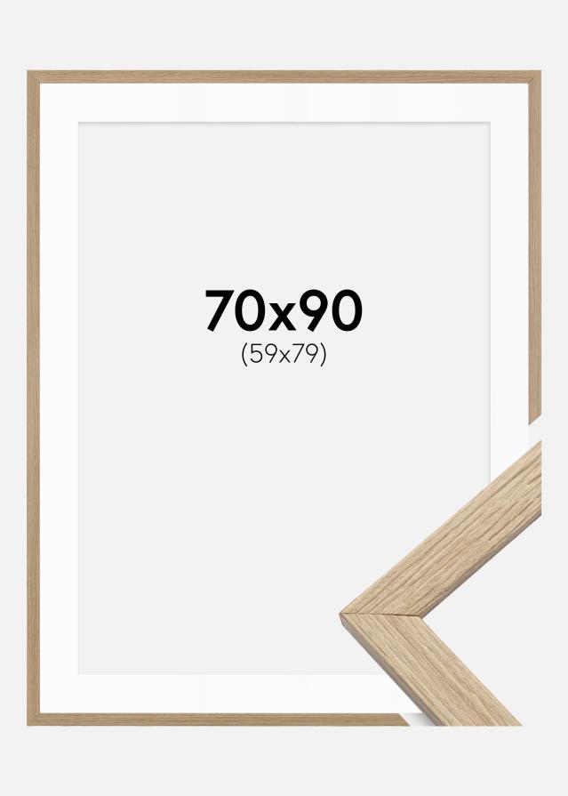 Marco Stilren Roble 70x90 cm - Paspartú Blanco 60x80 cm