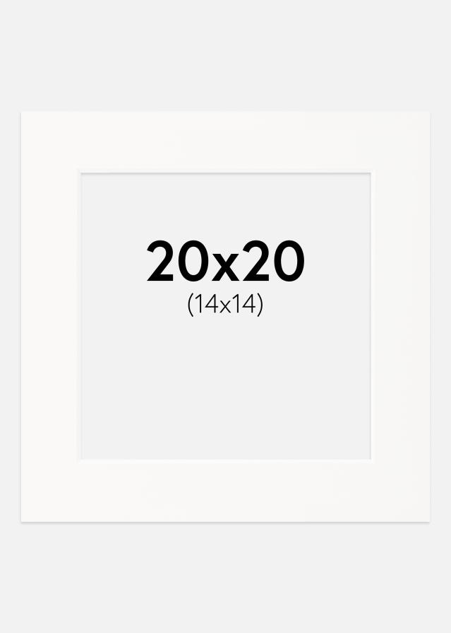 Paspartú Offwhite (Borde interior blanco) 20x20 cm (14x14)