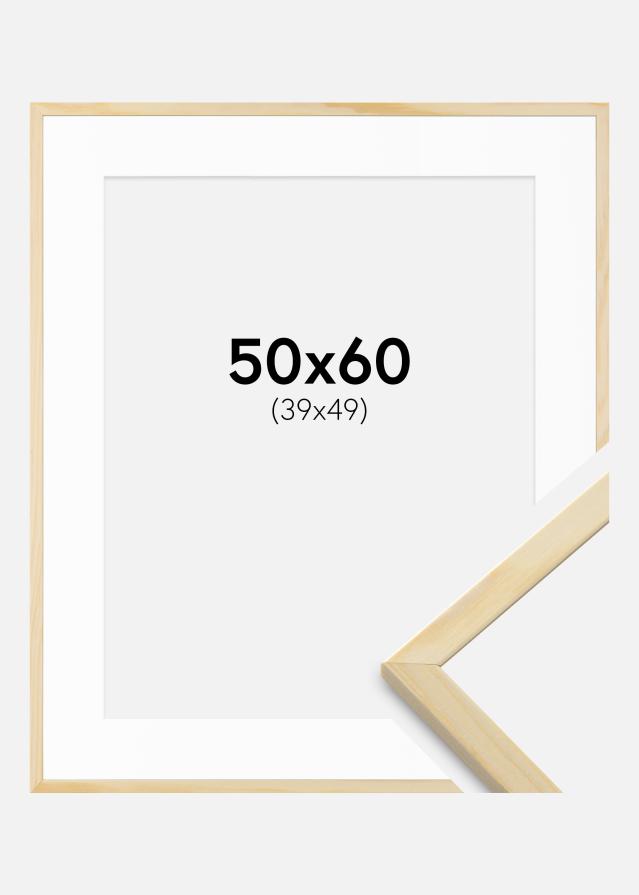 Marco Galant Pino 50x60 cm - Paspartú Blanco 40x50 cm