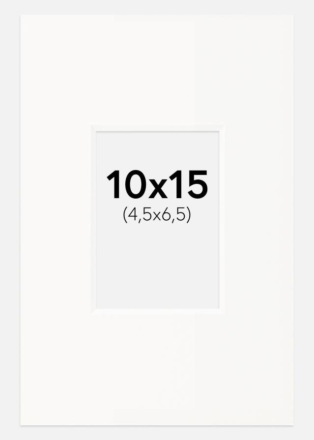 Paspartú Offwhite (Borde interior blanco) 10x15 cm (4,5x6,5)