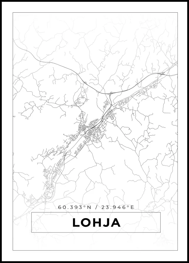 Mapa - Lohja - Cartel blanco
