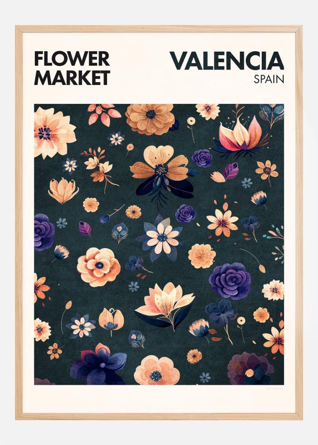 Flower Market - Valencia Póster