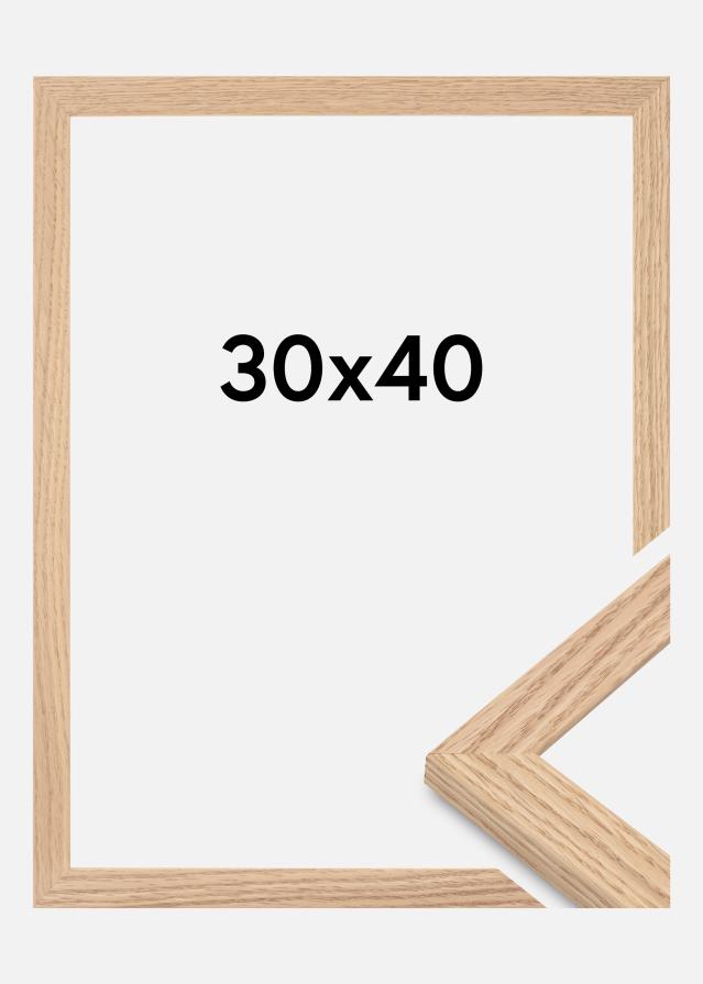 Marco Tidlös Vidrio acrílico Roble macizo 30x40 cm
