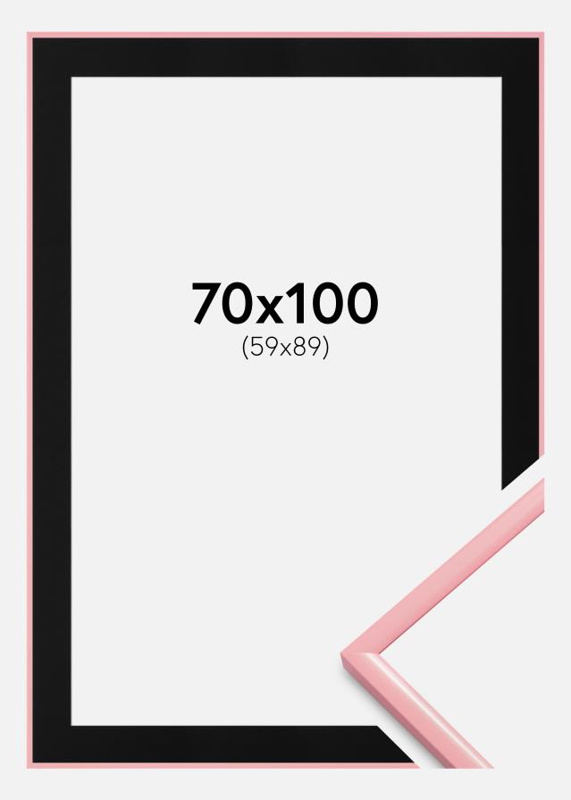 Marco New Lifestyle Rosa 70x100 cm - Paspartú Negro 60x90 cm