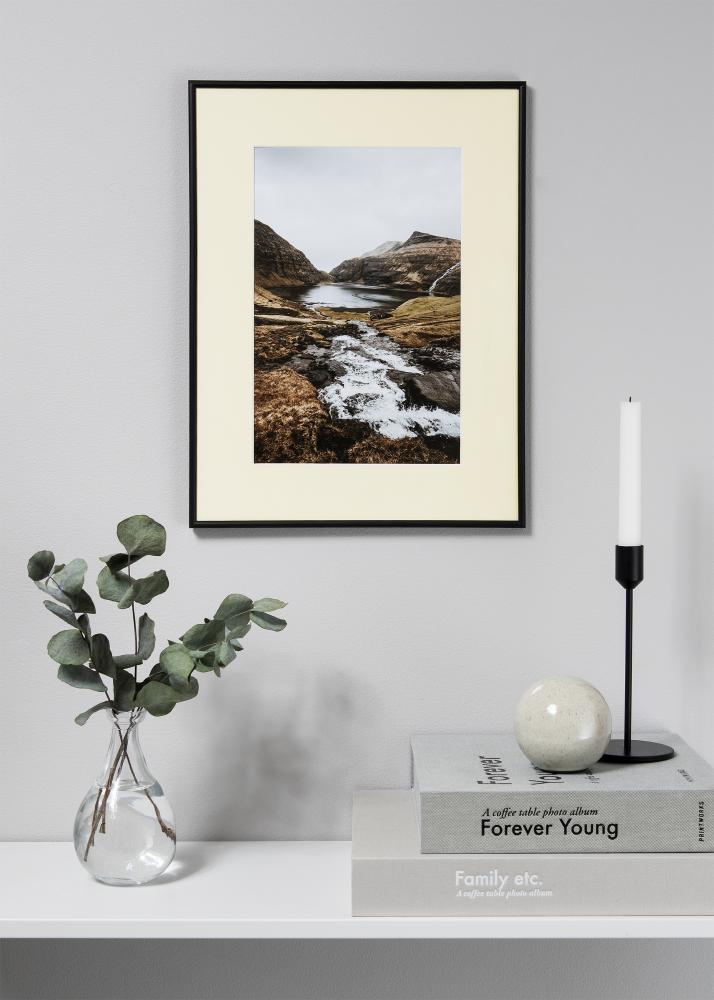 Paspartú Crema - A medida (Blanco borde interior)