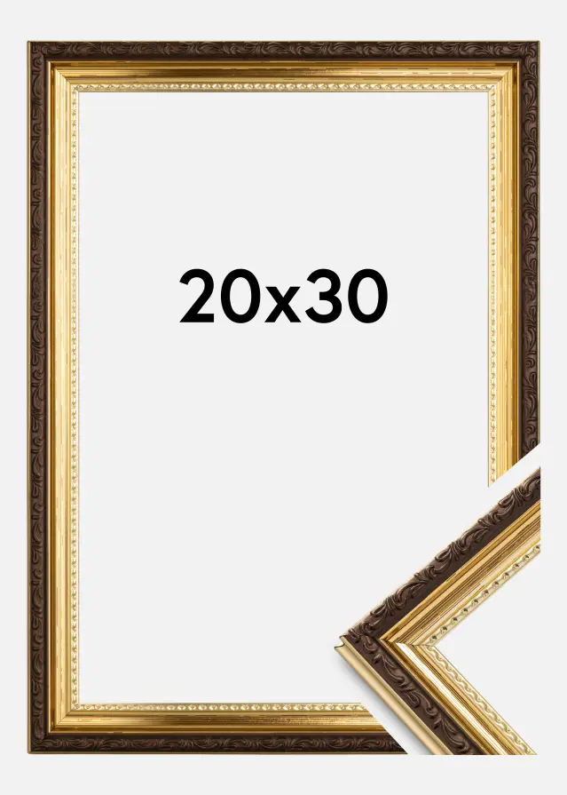 Marco Abisko Vidrio acrílico Dorado 20x30 cm