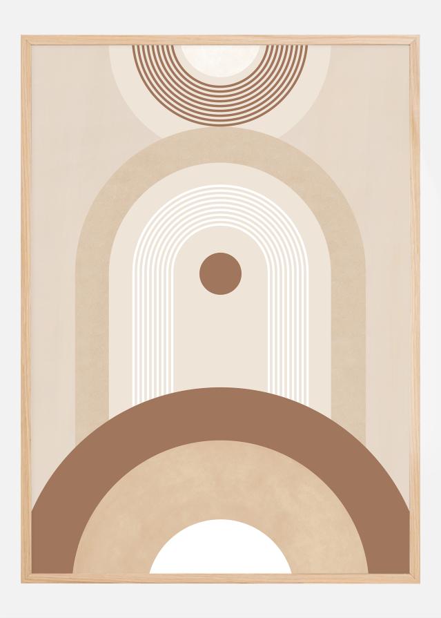 Beige Mid Century Poster No.2 Póster