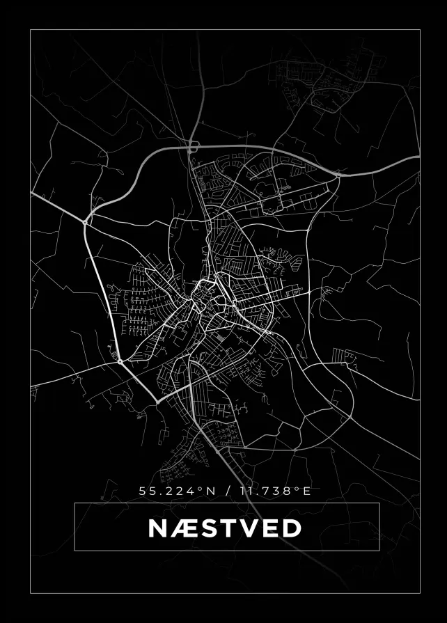Mapa - Næstved - Cartel negro