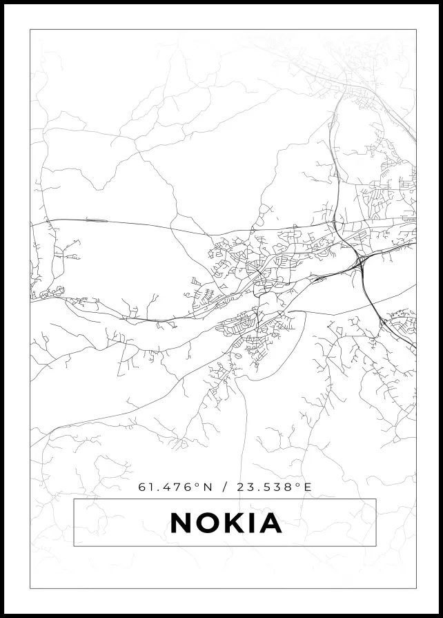 Mapa - Nokia - Cartel blanco