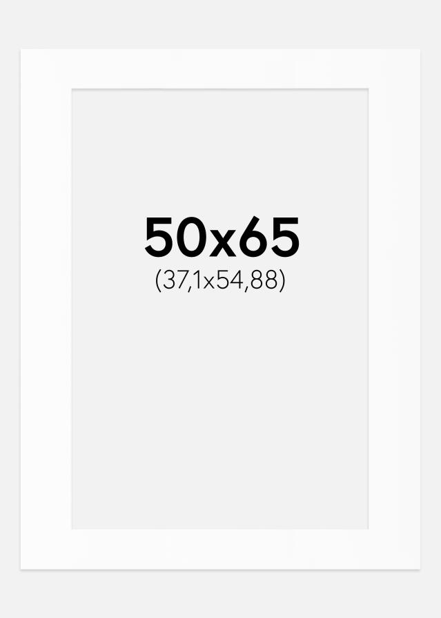 Paspartú Blanco Estándar (Borde interior blanco) 50x65 cm (37,1x54,88)