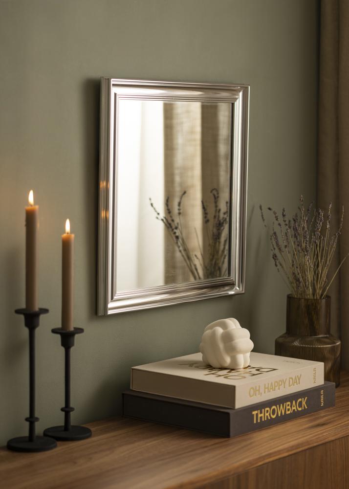 Espejo Alice Plateado 48x48 cm