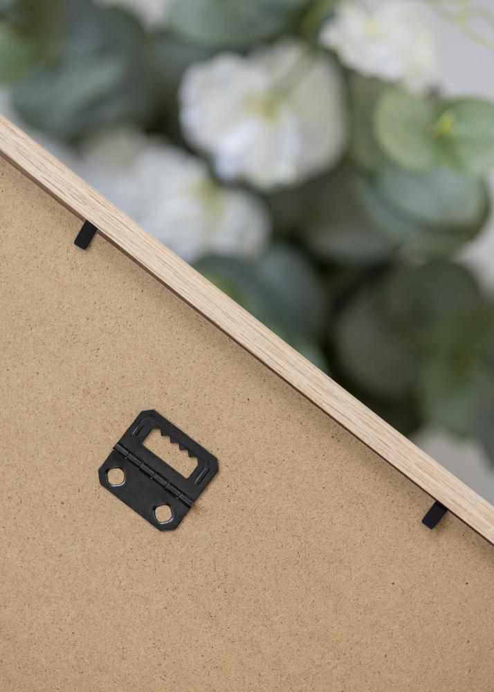 Marco roble estrecho acrílico 32x32 cm