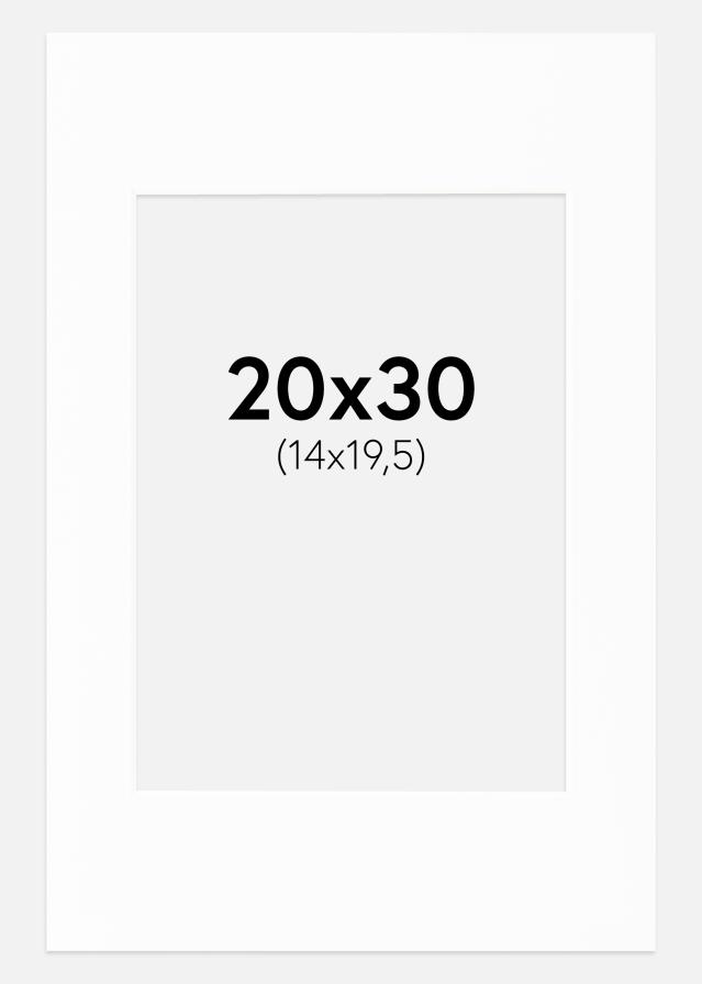 Paspartú Canson Blanco (Borde interior blanco) 20x30 cm (14x19,5)