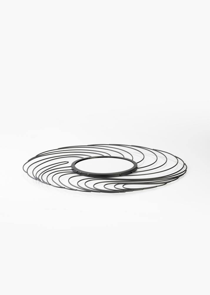KAILA Espejo storm - Negro 50 cm Ø