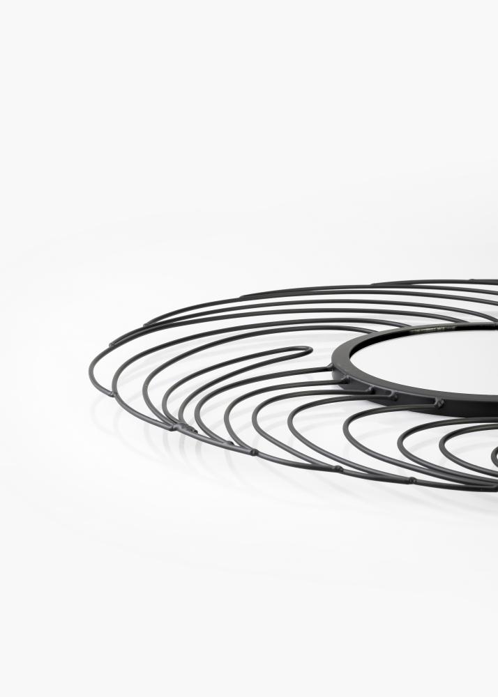 KAILA Espejo storm - Negro 50 cm Ø