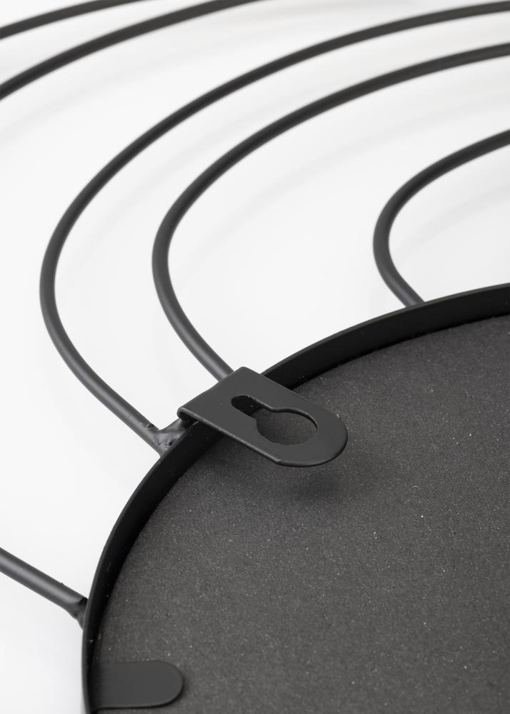 KAILA Espejo storm - Negro 50 cm Ø