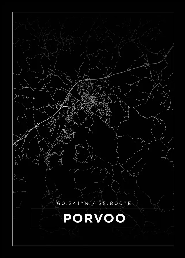 Mapa - Porvoo - Cartel Negro