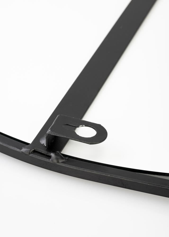 KAILA Redondo Espejo con estante - Negro 35x55 cm