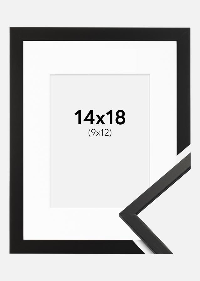Marco Edsbyn Negro 14x18 cm - Paspartú Blanco 10x13 cm