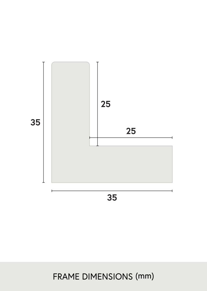 Marco Sussex Vidrio acrílico Negro/Oro 30x30 cm