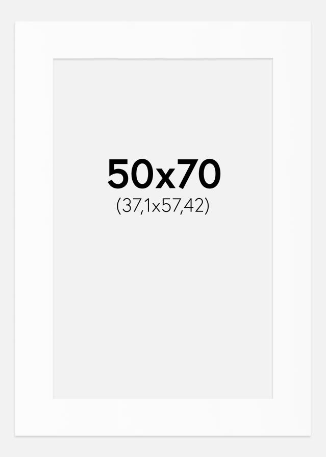 Paspartú Blanco Estándar (Borde interior blanco) 50x70 cm (37,1x57,42)