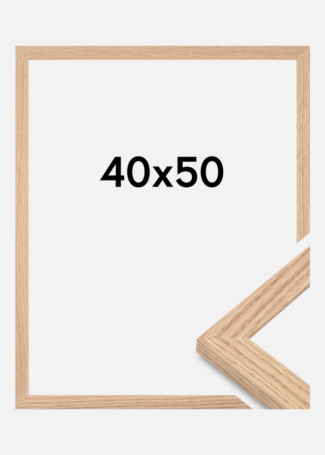 Marco Tidlös Vidrio acrílico Roble macizo 40x50 cm