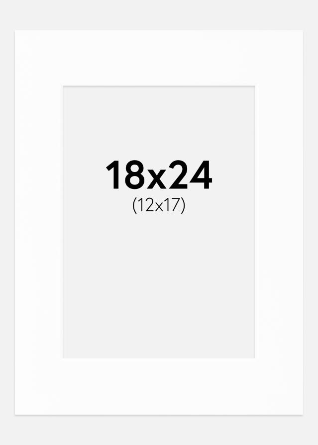 Paspartú Canson Blanco (Borde interior blanco) 18x24 cm (12x17)