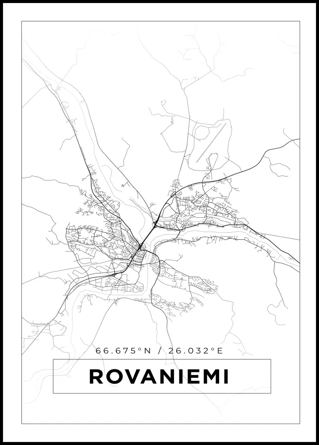 Mapa - Rovaniemi - Cartel Blanco