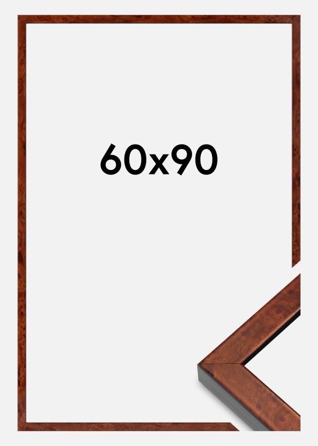 Marco Hermes Vidrio acrílico Burr Walnut 60x90 cm