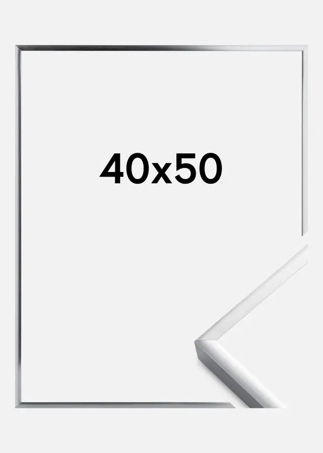 Marco Póster Frame Aluminum Plateado 40x50 cm