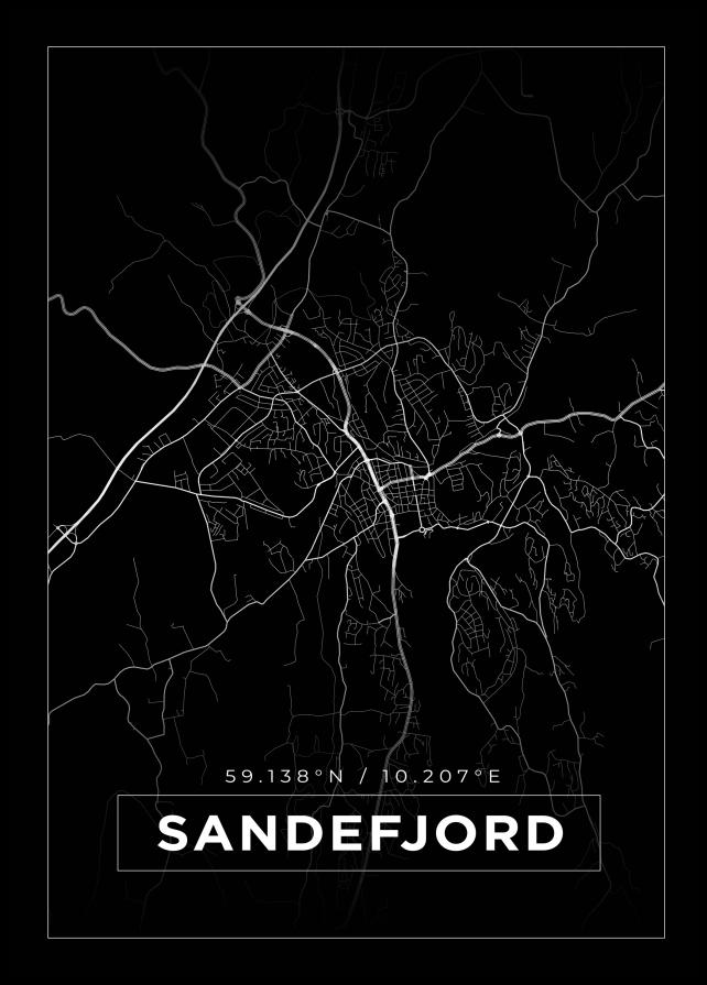 Mapa - Sandefjord - Cartel Negro