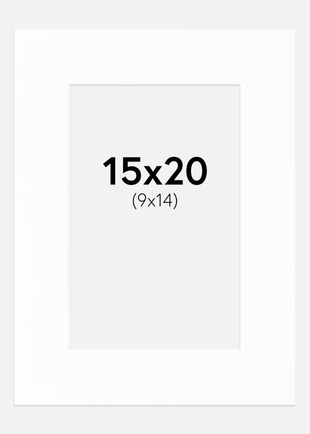 Paspartú Canson Blanco (Borde interior blanco) 15x20 cm (9x14)