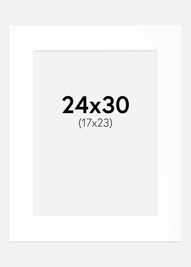 Paspartú Canson Blanco (Borde interior blanco) 24x30 cm (17x23)