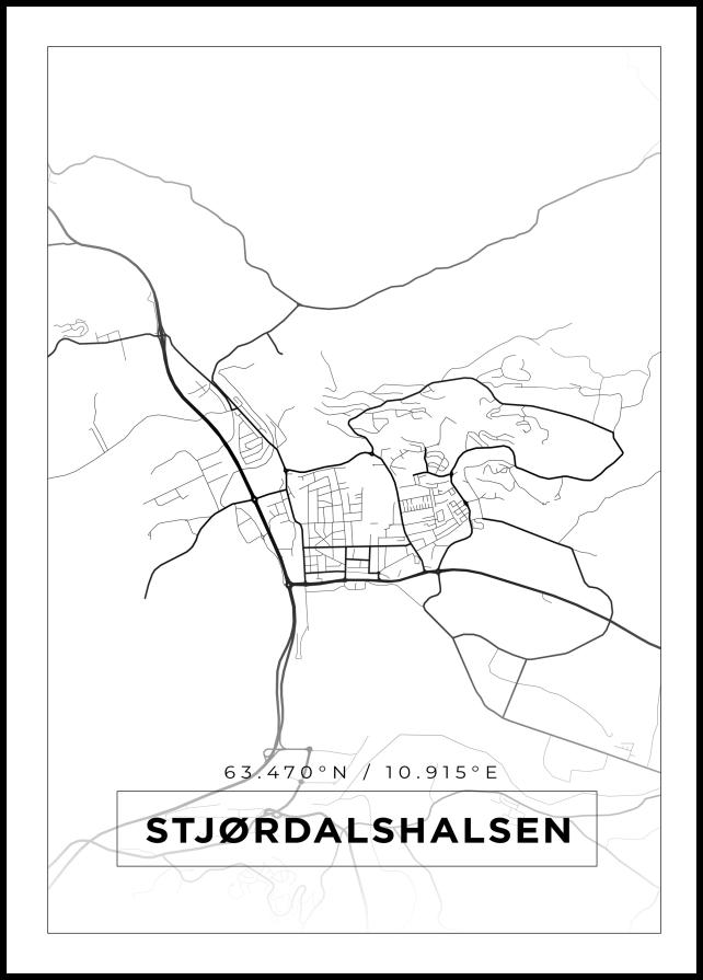 Mapa - Stjørdalshalsen - Cartel Vit